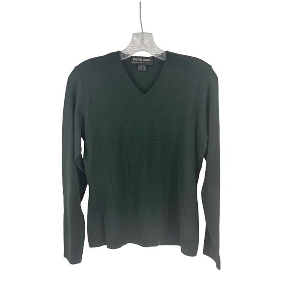 Ralph Lauren Collection Classics 100% Wool Thin Knit Sweater V-Neck - Picture 1 of 3